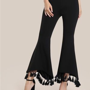 Garcia Tassel Trim Staggered Flare Pants Size L